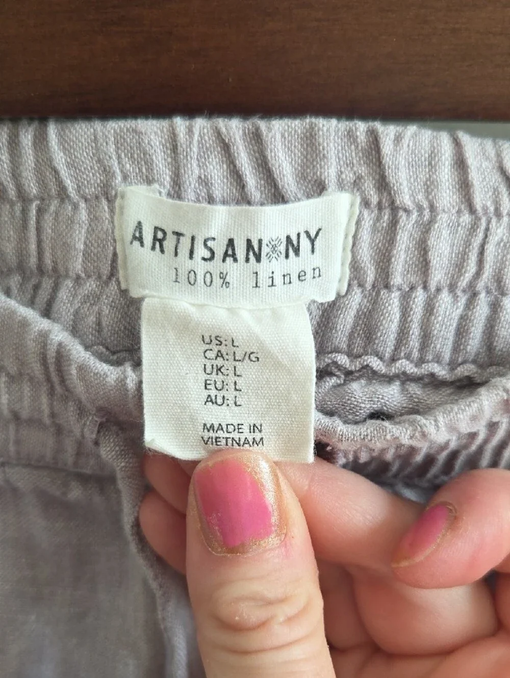 Artisan Ny Linen Drawstring Skirt - Light Lavender